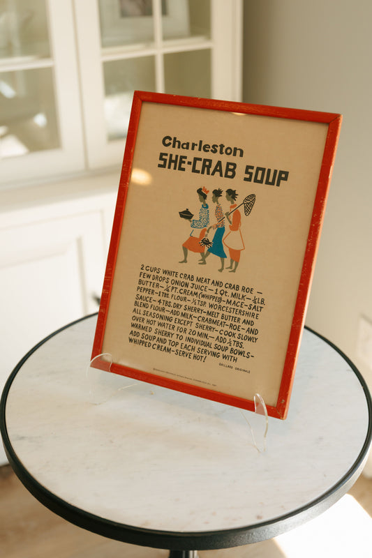 Vintage Gaillard Originals Framed 1960's She Crab Soup