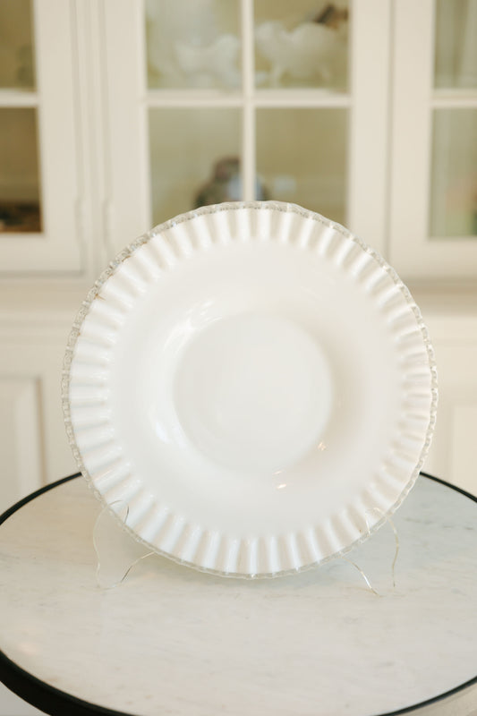 Fenton Silver Crest Ribbon Plate
