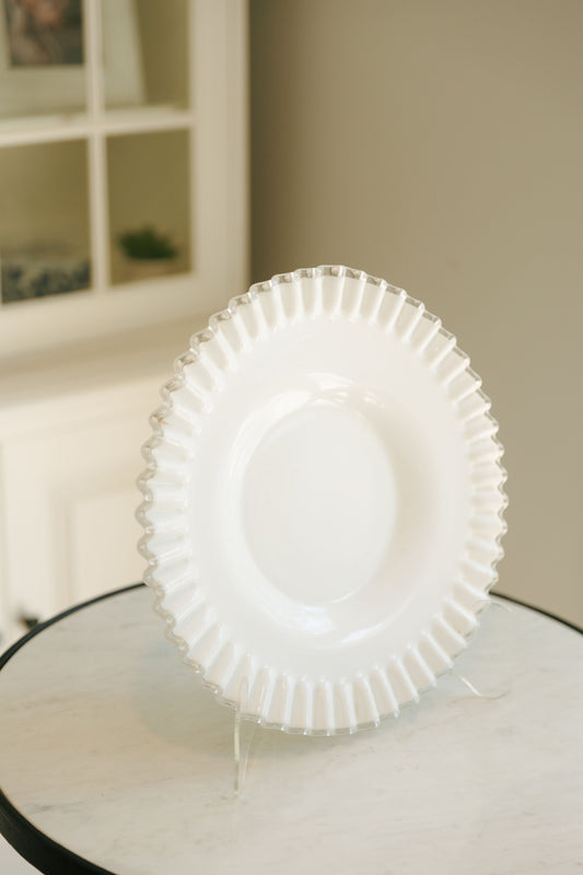 Fenton Silver Crest Ribbon Plate