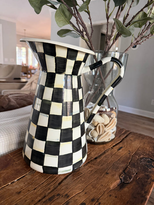 Courtly Check Large Practical Pitcher Mackenzie Childs