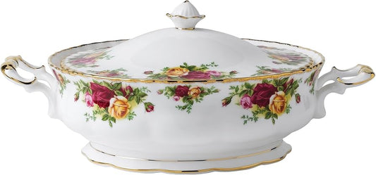 Royal Albert Old Country Roses Covered Vegetable Bowl