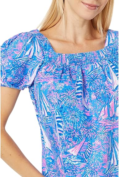 Lily Pulitzer Keating Short Sleeve Linen Shirt S/10