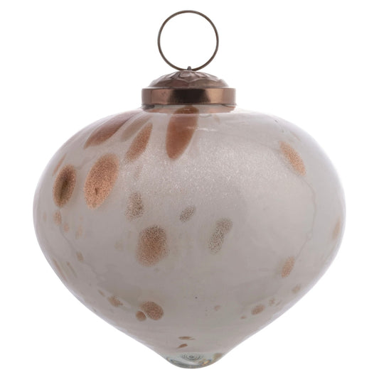 Speckled Drop Glass Ornament